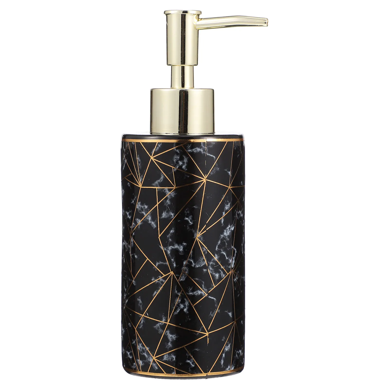 

Marble Pattern Empty Refillable Plastic Ceramic Lotion Dispenser Bottle Creative Pump Container for Shampoo Soap Home