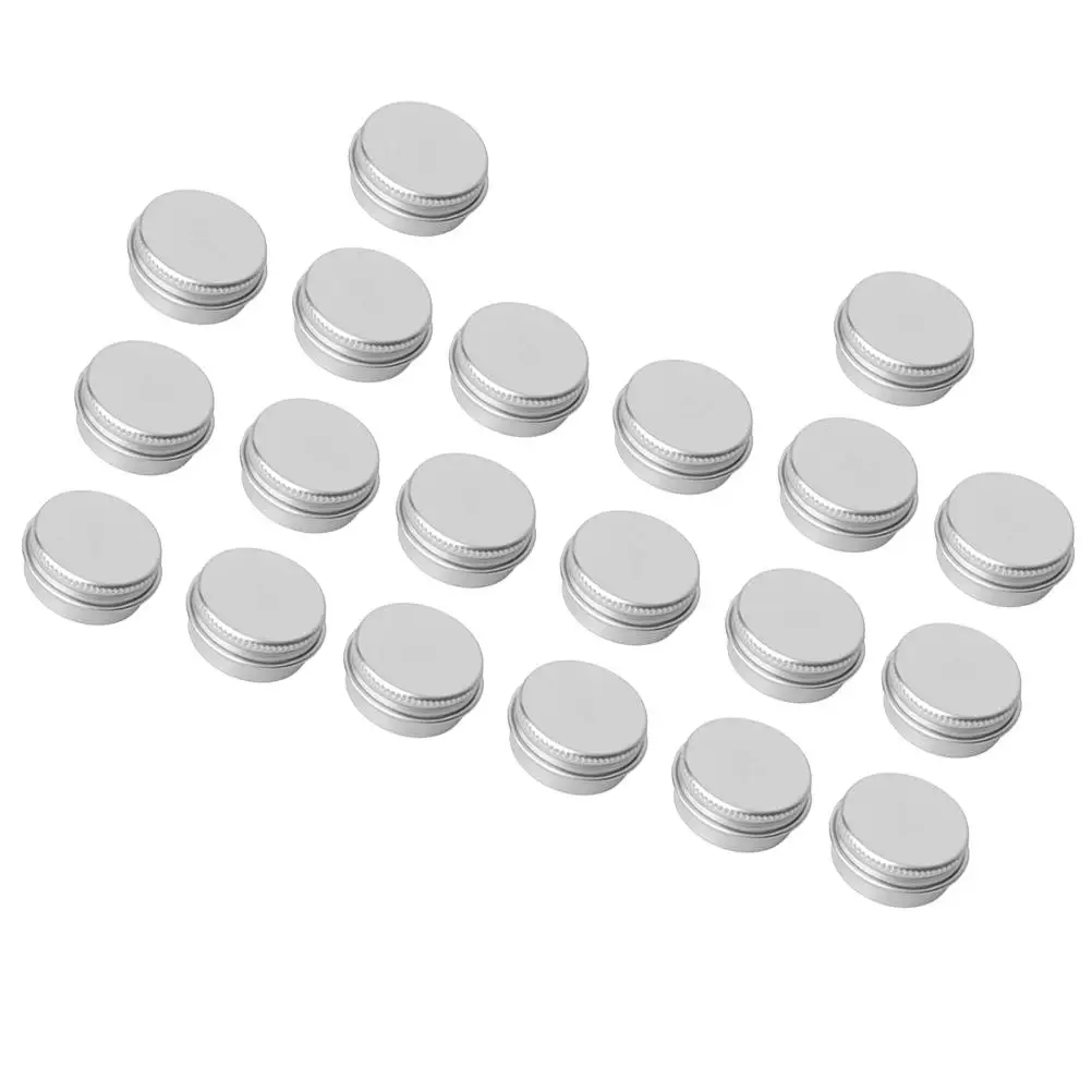 

20 Pcs Packaging Box Skincare Containers Small Boxes Round Jars with Lids Tin Can Makeup Storage Cream Aluminum Travel