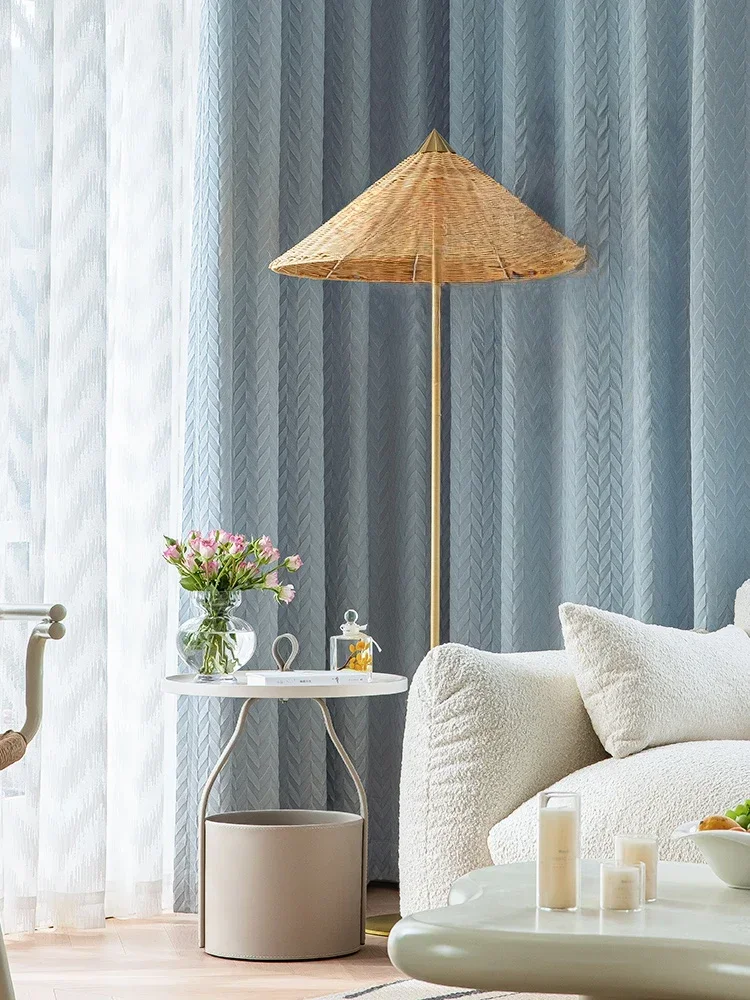 Haze Blue Relief Curtains For Living Dining Room Bedroom High Precision Jacquard Light Luxury Modern Simple Blackout New