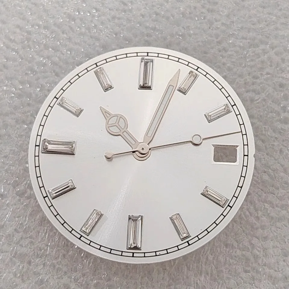 Watch accessories, stone strips, 28.5mm dial, sun pattern + blue-green luminous hands, NH35/36 movement