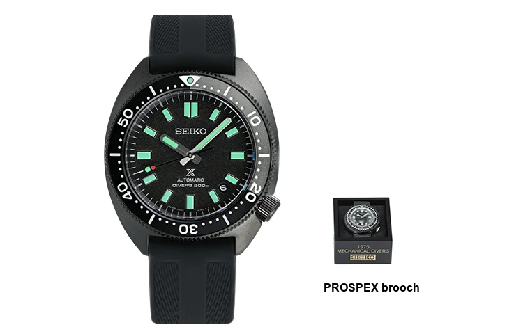 SEIKO Prospe Collection Automatic Mechanical Movement Silicone Strap Watch Men's Watches Black Dial SPB335J1