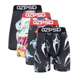 4Pcs Sexy Print Men Underwear Boxer Cueca Male Panty Lingerie Men Underpants Panty Boxershorts S-XXL Men's Boxer Briefs