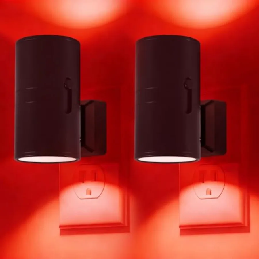 

670nm Red Light Night Light for Sleep - Zero Blue Light, Adjustable Brightness and Energy Efficient Night Light Plug into Wall