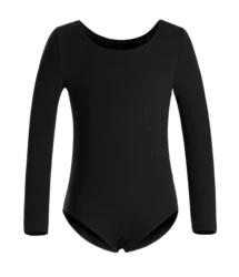 Girls Team Basic Long Sleeve Dance Leotards for Ballet Dancewear