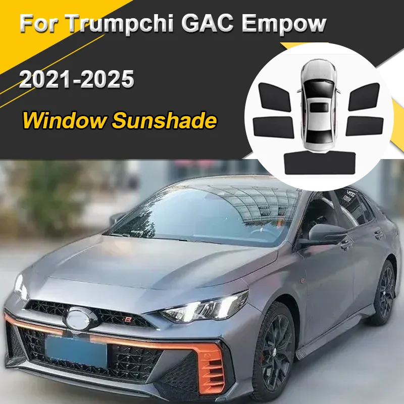 

Car Sun Shades For Trumpchi GAC Empow 2021-2025 Sunshades Magnetic Heat insulation Visor Mesh Window Curtains Auto Accessories