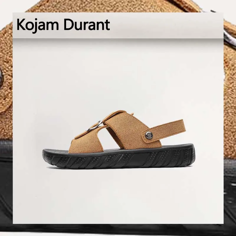 retro-trendy-slippers-kojam-durant2026-summer-beach-shoes-men's-outdoor-casual-dual-purpose-sandals-breathable-toe-open-casua