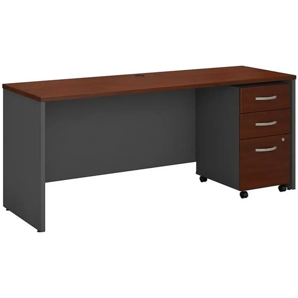 

Hansen Cherry 72W x 24D Series C Office Desk with Mobile File Cabinet