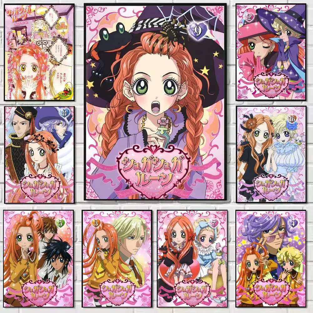 Cartoon S-Sugar Sugar Rune Poster, selbstklebender Kunst-Wasserfester Papieraufkleber, Kaffeehaus, Bar, Wohnheim, Wanddekoration