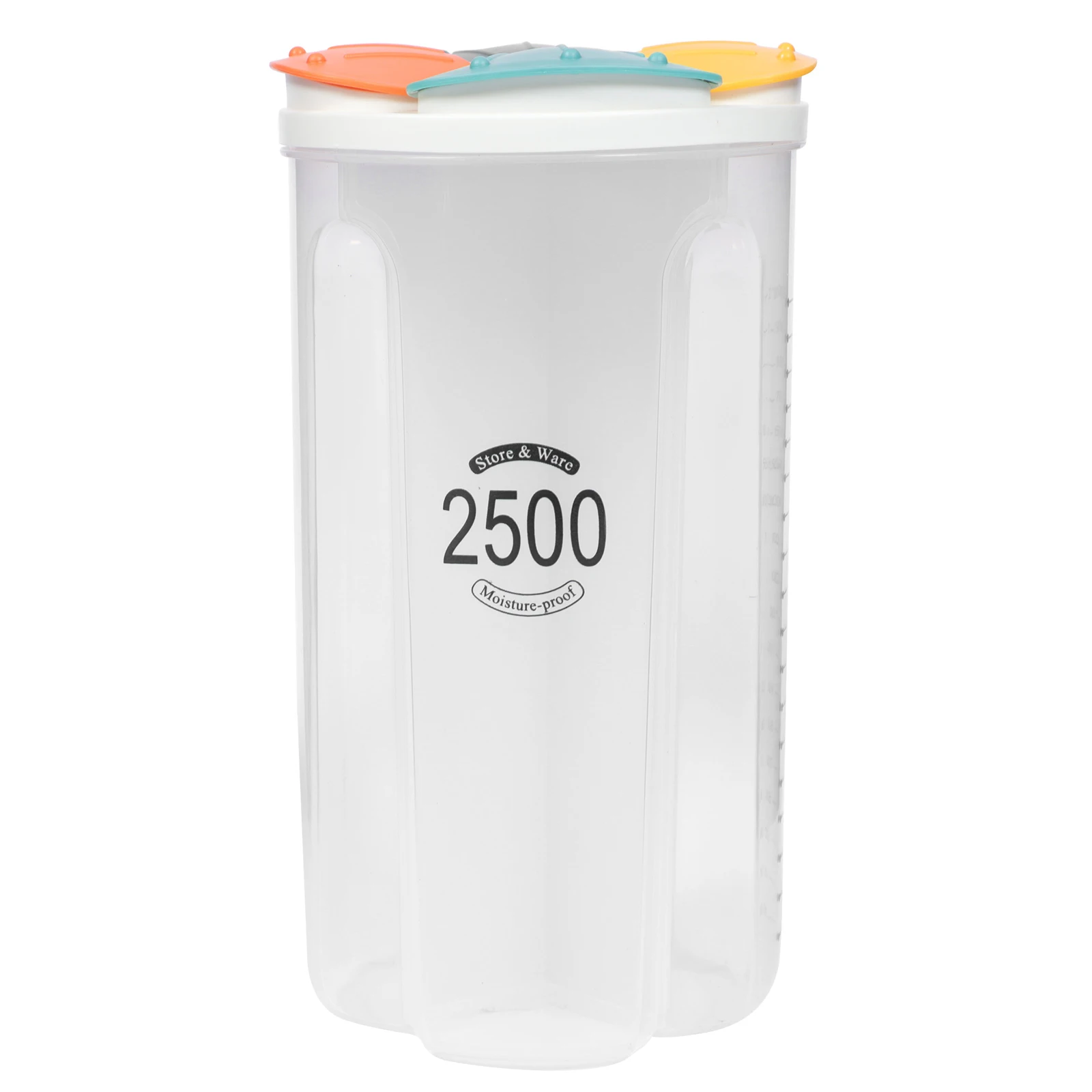 

Food Jar Airtight Storage Tank Jars Plastic Breakfast Cereal Containers Seal Transparent Colorful