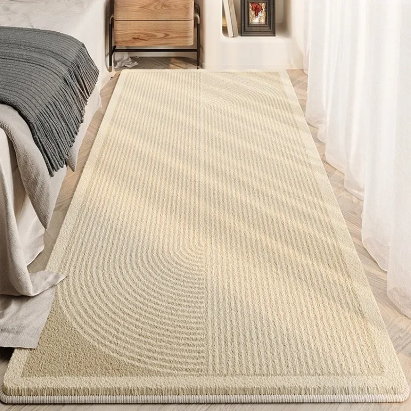 Striped Decorate Bedroom Bedside Carpet Simple Home Living Room Soft Rug Japanese Cloakroom Leisure Area Desk Plush Mat Alfombra