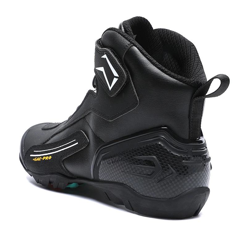 Men's Motorcycle Riding Boots New Leather Anti-Slip Wear-Resistant Motocross Protective Shoes Collision Protection