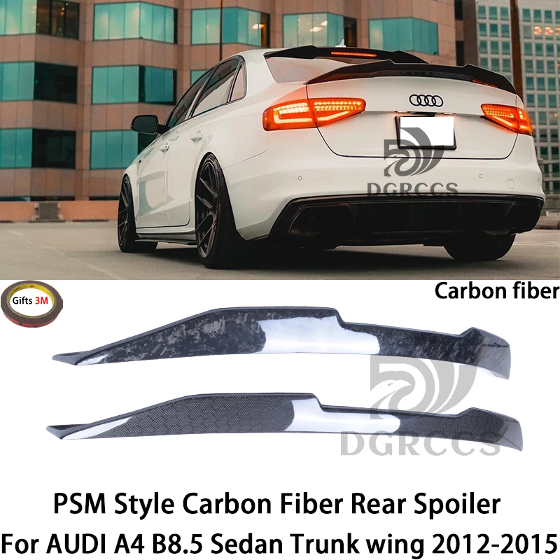 

For AUDI A4 B8.5 Sedan PSM Style Carbon fiber Rear Spoiler Trunk wing 2012-2015 Forged carbon Honeycomb carbon