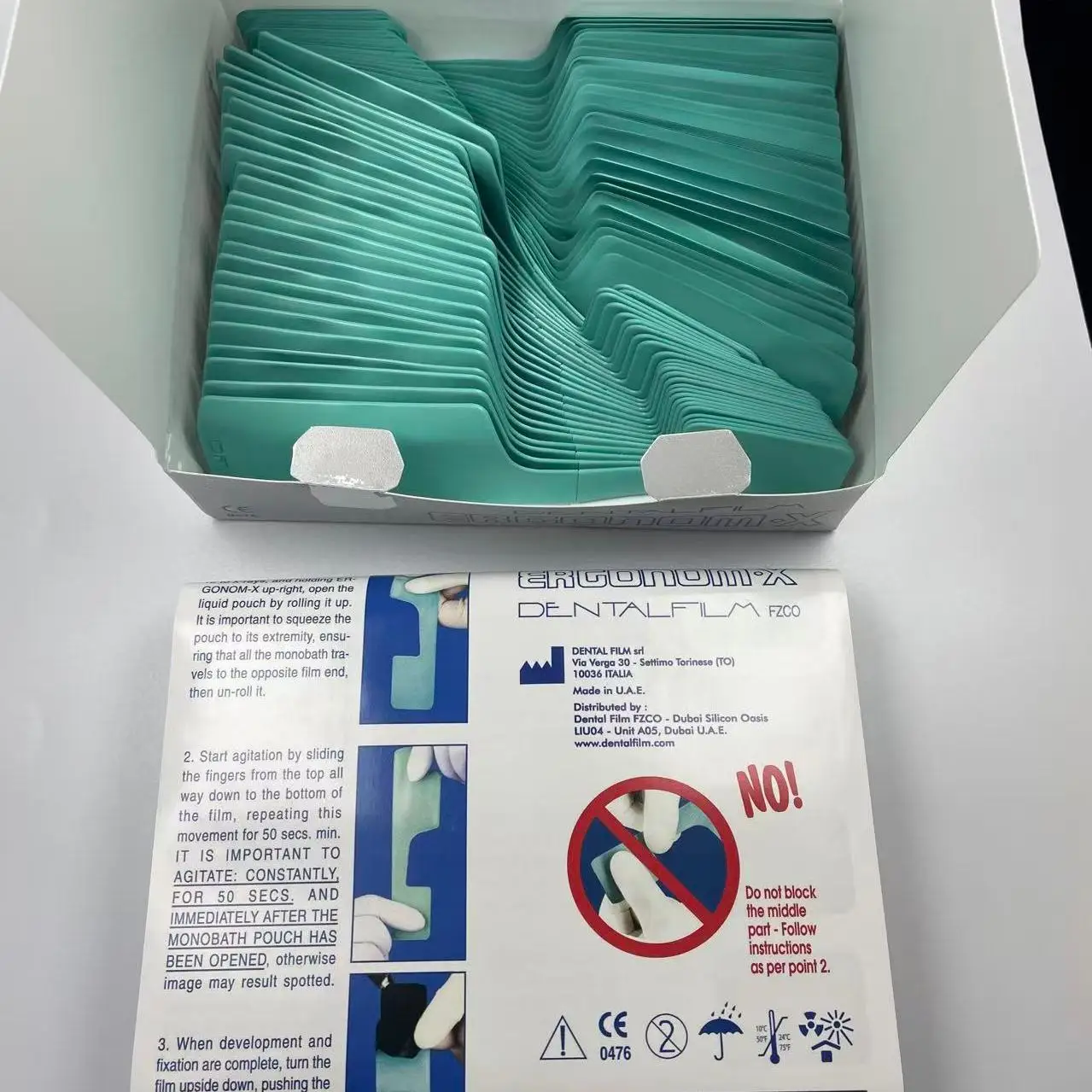 50 Pcs/Box Original Italy High Definition Quick Developing Dental Self Developing X Ray Film With Monobacth For Dentistry