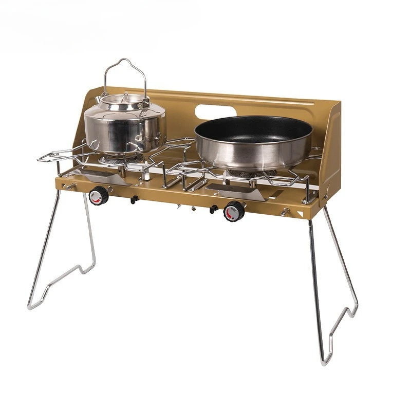 

Уличная складная ветрозащитная газовая плита с двойной головкой, газовая плита с двойной головкой для кемпинга, яхты, кемпинга, барбекю, газовая плита для карточек