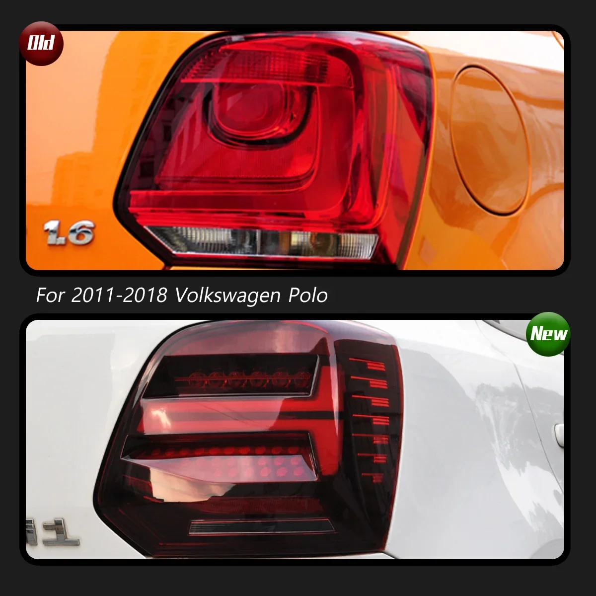 TYPY Dynamic Turn Signal Tail Lamp Automotive Accessories Upgrade Modified New LED For Volkswagen Polo Taillight 2011-2018