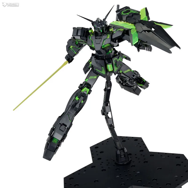 Bandai Original MODEL KIT GUNDAM MG UNICORN GUNDAM [RECirculation / NEON GREEN] 1/100 Anime Action Figure Assembly Model Toys