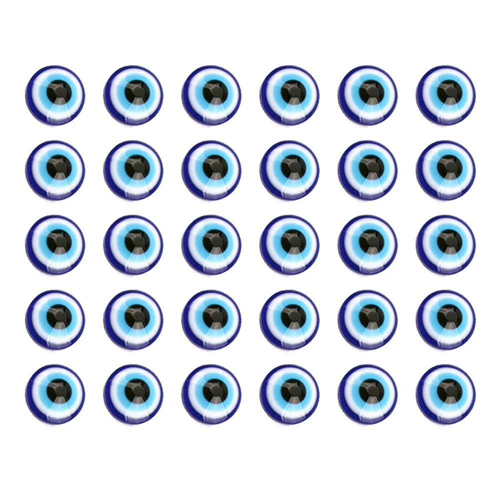 

50 Pcs 's Eye Patch Resin Beads for Charm Jewelry Making Blue Eye Dome DIY Supplies Creative Craft Decoration