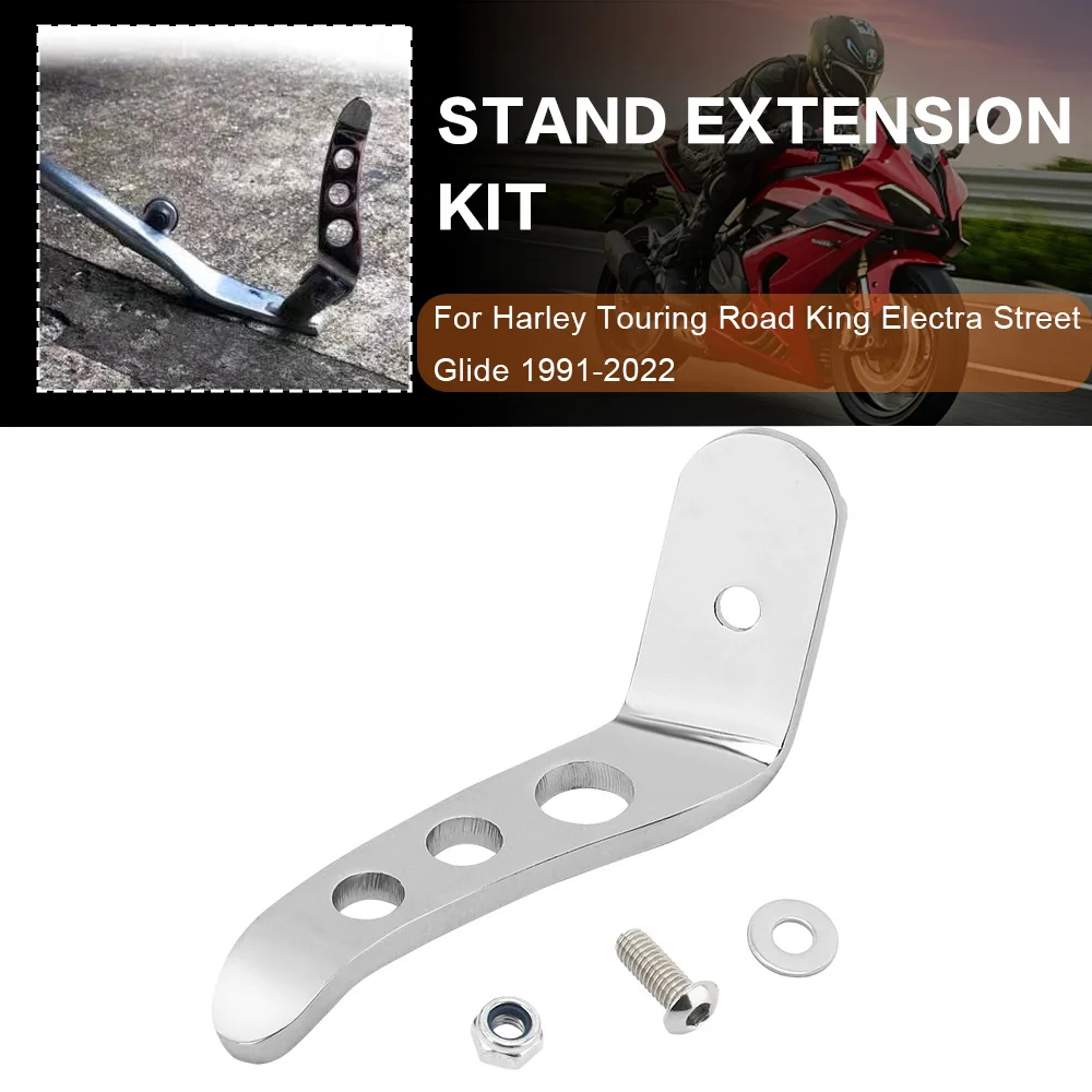 

Motorcycle Foot Pedal Stand Kickstand Extension Kit For Harley CVO Touring Street Glide FLHX FLHR Ultra Road King 1991-2022