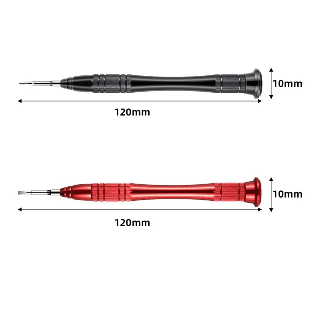 1/2pcs 2mm Slotted Cross Screwdriver Magnetic Precision Screwdriver Thread Anti-slip Handle For Glasses Watches Repair Hand Tool