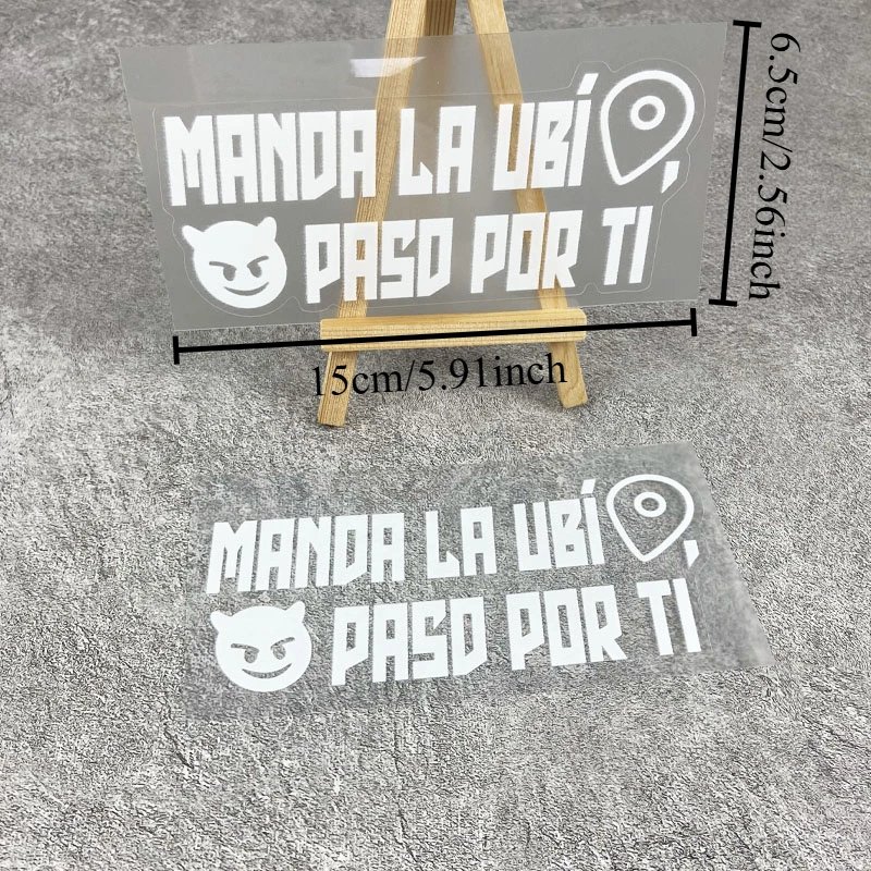 Autocollants de moto espagnols avec lettres amusantes, 2 pièces, imperméables, pour réservoir de carburant, carénage avant, Scooter électrique, autocollants en vinyle