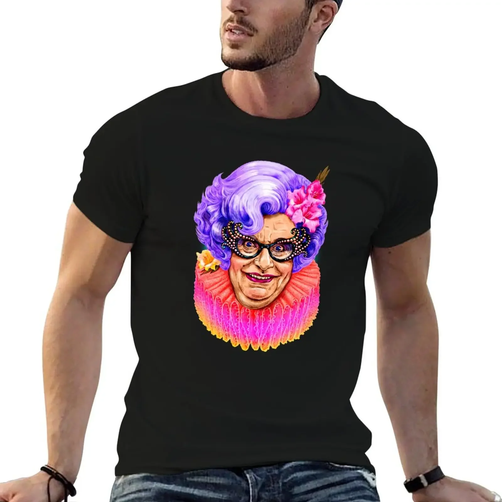 Dame Edna Everage by Jock Mooney T-Shirt quick drying rapper graphic tees cotton graphic tees Men's cotton t-shirt