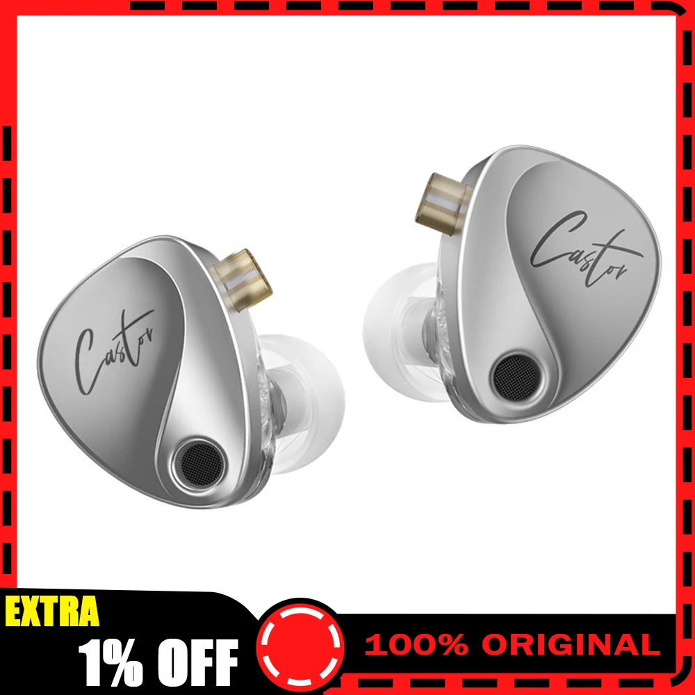 

Наушники-вкладыши KZ Castor, шумоизоляционные наушники со звуковой настройкой, съемный кабель 2PIN-C, проводные наушники с двойным динамическим драйвером