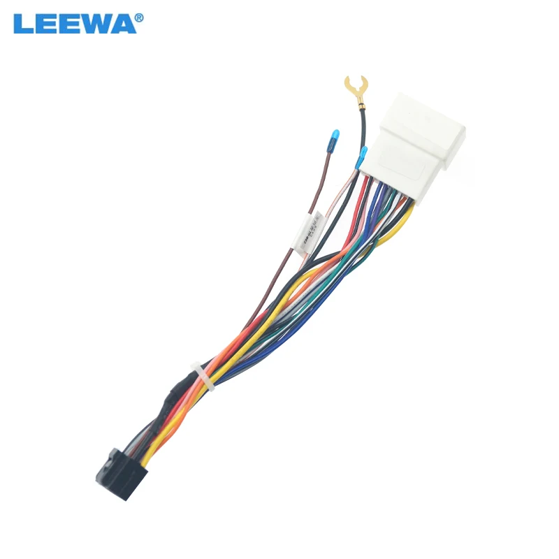 FEELDO Car Sterei Radio 16PIN Adaptor Wiring Harness For Mitsubishi Lancer-ex ASX Power Calbe Wire Head Unit Harness