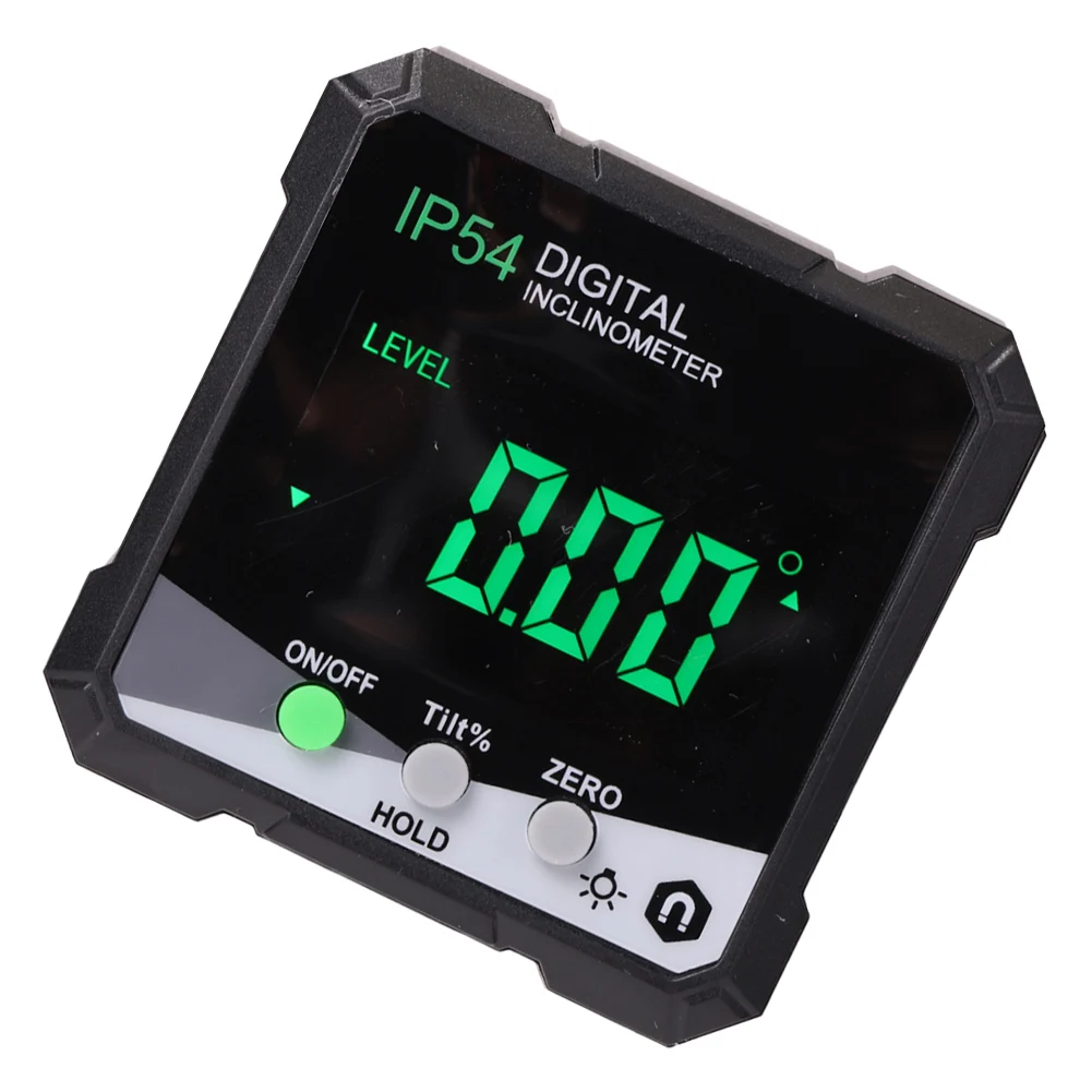 4*90° Digital Inclinometer LCD Backlight Angle Protractor IP54 Single-side Magnetic Slope Meter Electronic Goniometer