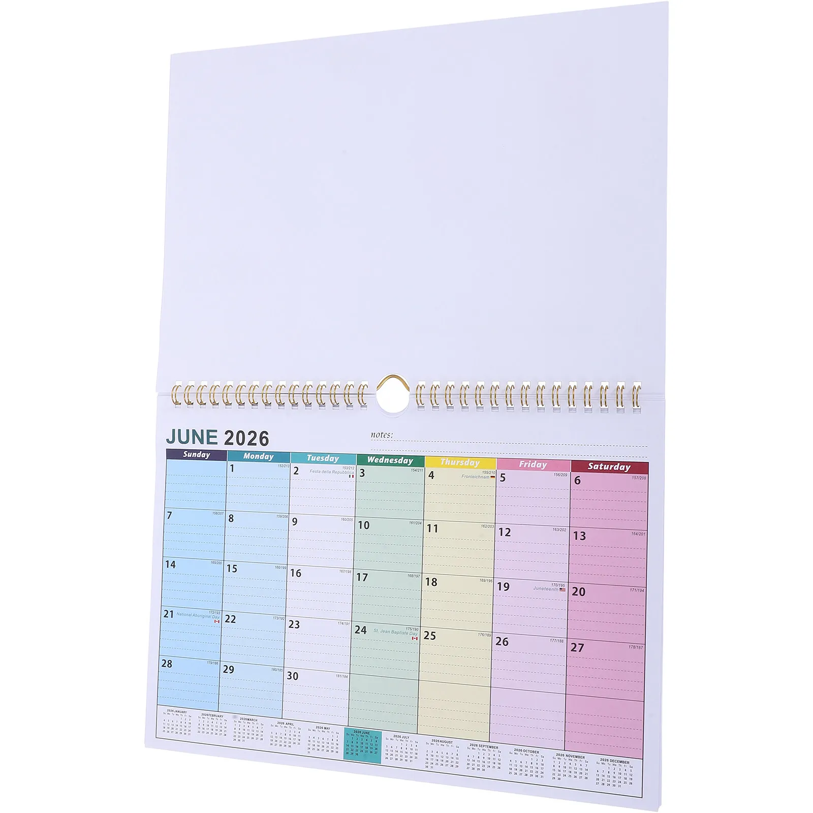 

Daily Planning Calendar Hanger Holiday Annual Wall Year Large Paper Monthly Mount