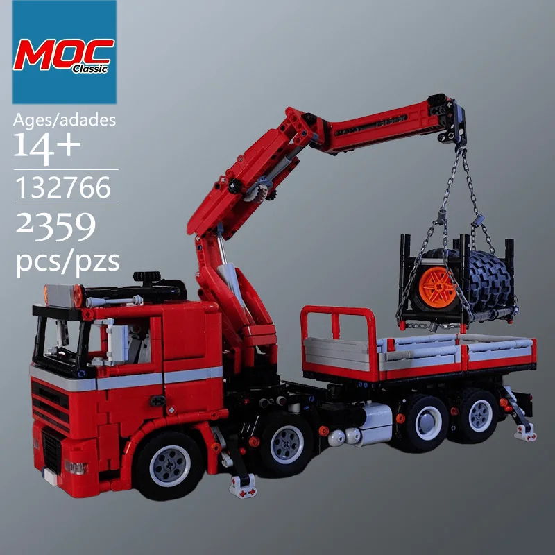 Custom MOC Truck DAF XF with Crane Technic Model - Trendy Educational Toys - Fun Building Game Set Top Choice Holiday gifts view 2