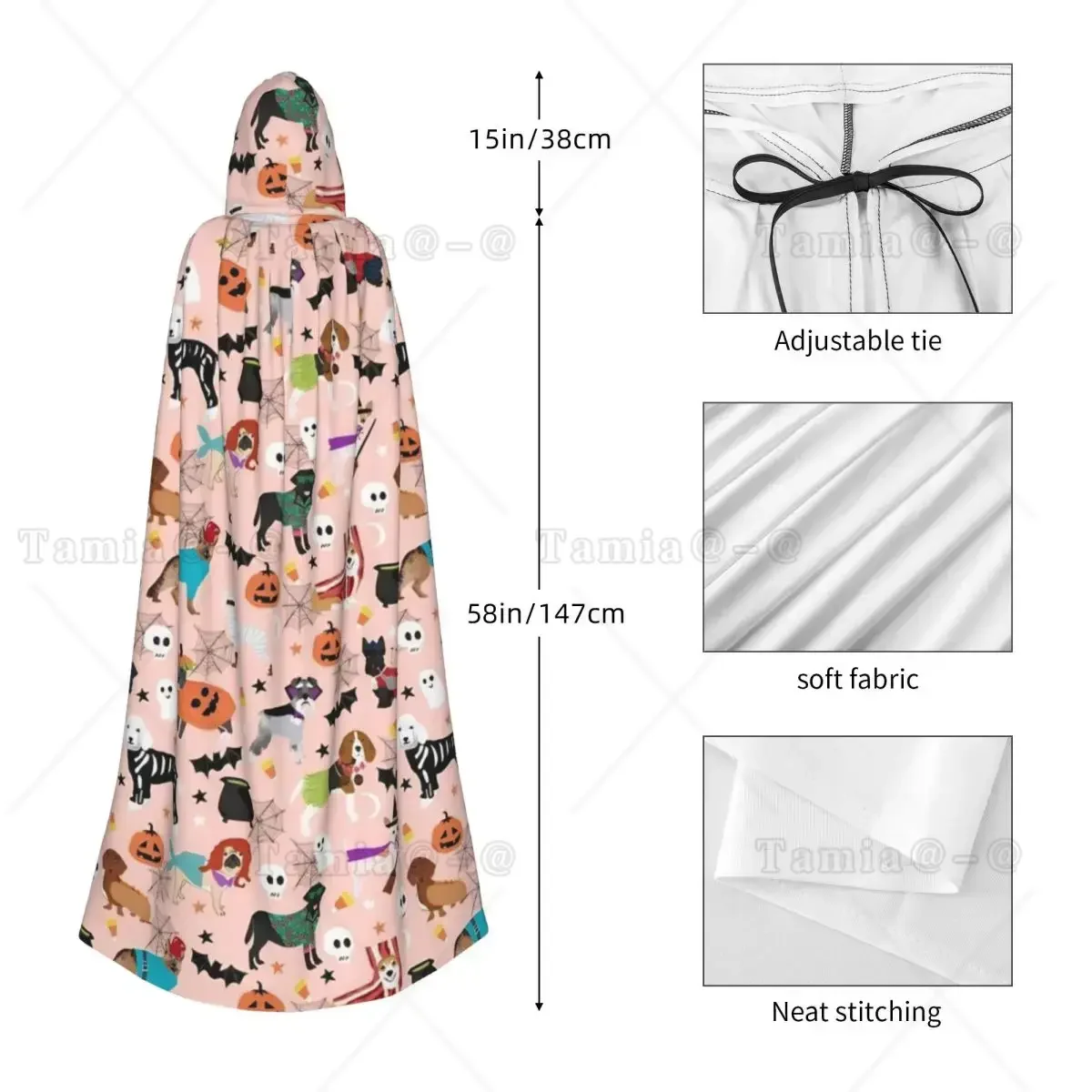 Halloween Dachshund Funny Cloak Dogs Animal Hooded Cape for Aldult