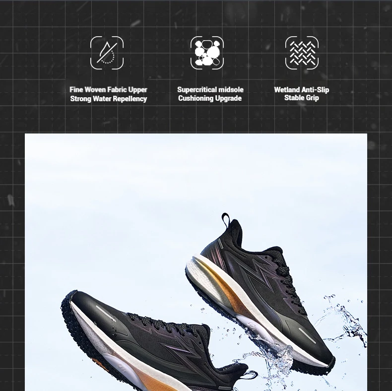 361 Degrees Rain-Block 8.0 Damen-Laufschuhe, mit Fleece gefüttert, wasserdicht, rutschfest, warm, bequem, Turnschuhe für Damen, 682542224 – Detail 5