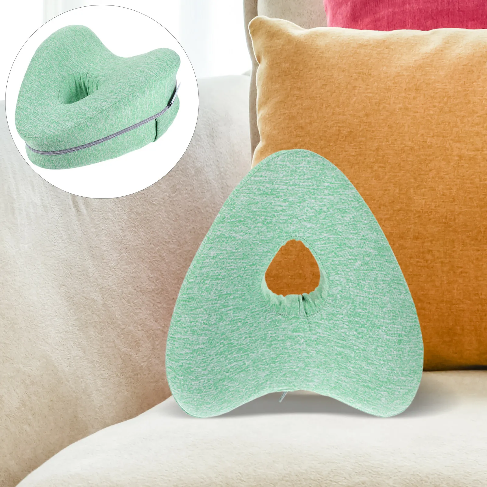 

1pc Spine Protection Lumbar Pillow Waist Support Cushion Premium Material Sleep Pain Relief Alignment