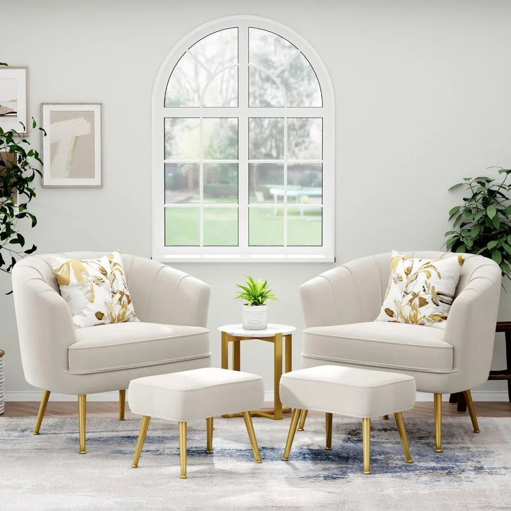 أريكة فردية منجدة مخملية حديثة مع مسند، كرسي نادي مريح لغرفة المعيشة #5