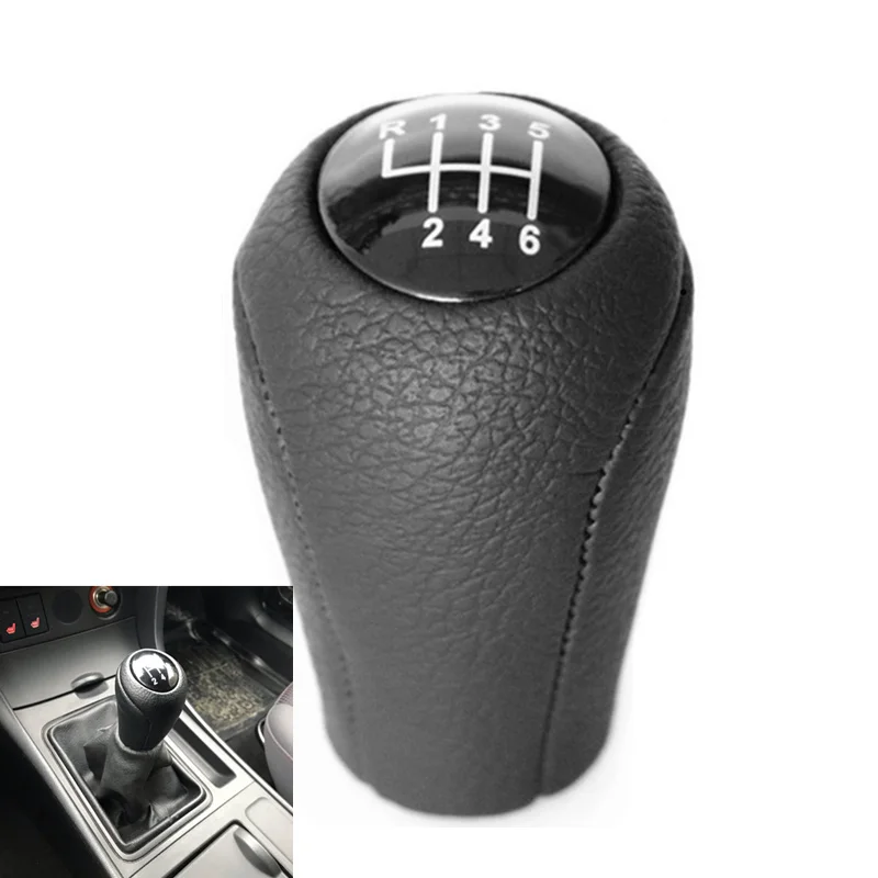 5 6 Speed Car Leather Gear Shift Knob for MAZDA 3 BK BL 5 CR CW 6 II GH CX-7 ER MX-5 NC III 23 MT