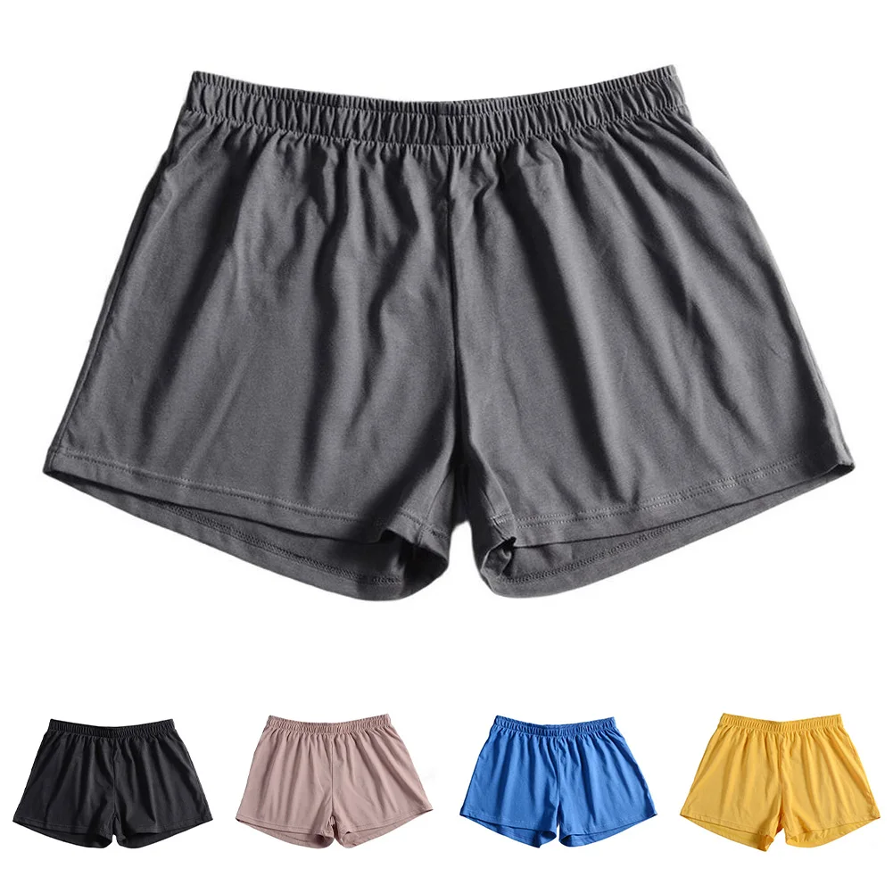 

Loose Fit Men\\\\\\'s Cotton Boxers Underpants Breathable Fabric Elastic Waist Sweat Absorption Underwear for Everyday Comfort