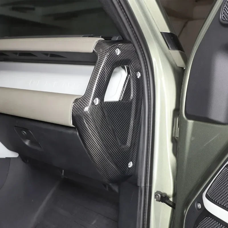

Interior Car Accessories Real Carbon Fiber Car Dashboard Side Panel Cover Trim For Land Rover Defender 90 110 130 2020-2024