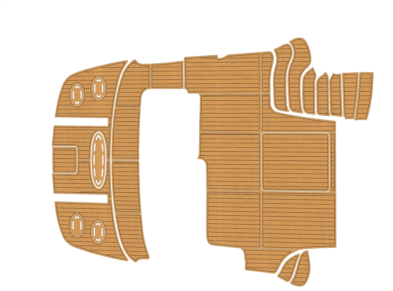 

2010-2012 Sea Ray 520 седанный мост 1/4 дюйма, 6 мм, пена EVA, нескользящий ПВХ, тик, настил, морской коврик,...ek, водный ковер, морской пол