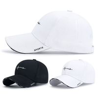 UV Protection Adjustable Sun Hats Cotton Solid Color Baseball Cap Sun Cap Men