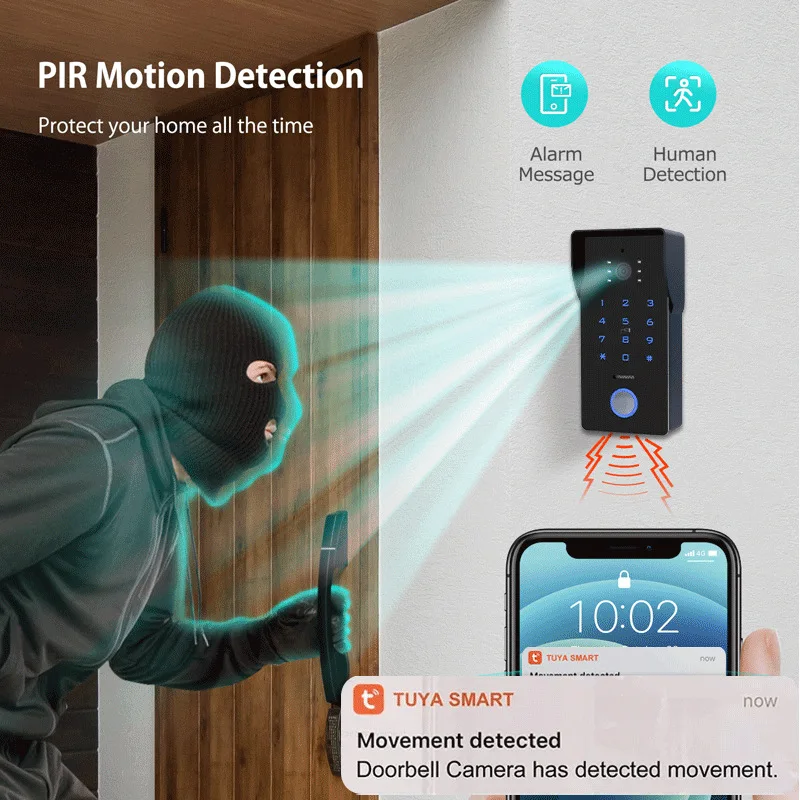 Smart 2-wire Doorbell 1080p High Definition Camera 10 Inch Touch Screen Display