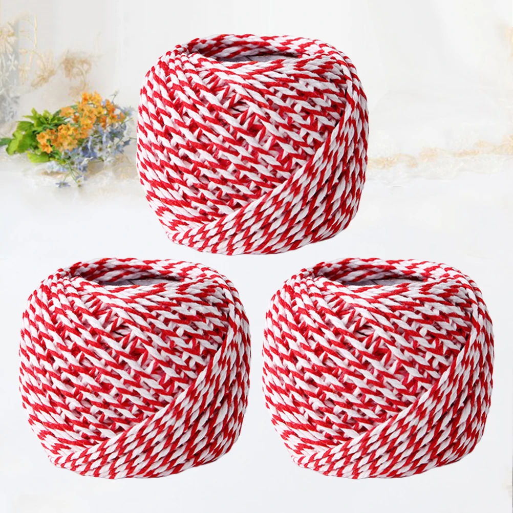 

3pcs Colorful Cotton Rope 18M Per Roll Sturdy Gift Packaging String Party Wedding Home Decoration Ribbon Embellishment