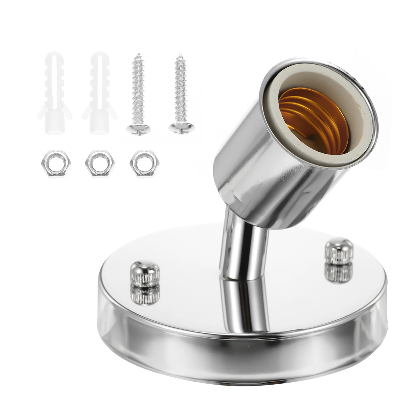 E27 Lamp Holder Rotatable Adapter Bulb Socket Screw Pendant Ceramic Base Light Sockets For Bedroom Reading Room Easy Install