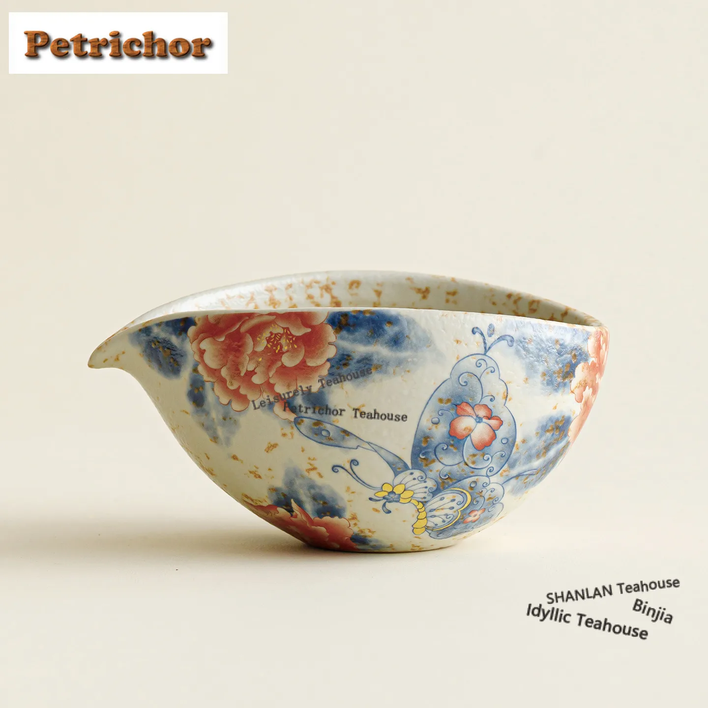 200 مللي الكراميل الصقيل فراشة الفاوانيا القمر قارب إبريق الشاي تقسيم الشاي تشا هاي موزع العدالة كوب معرض القدح درينكوير اكسسوارات