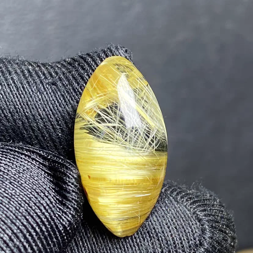 

Natural Gold Rutilated Quartz Pendant Rutilated Quartz Jewelry 20x12x8mm Men Women Brazil AAAAAAA