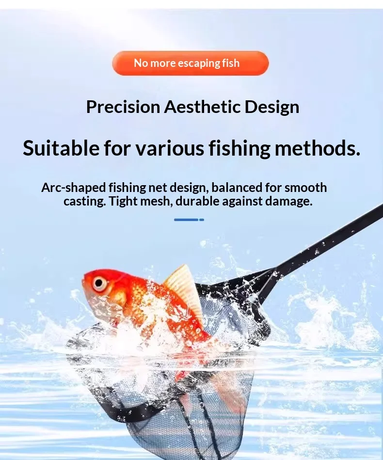 Langstieliger quadratischer Aquarium-Fischkescher mit weichem Netz, Fischfangnetz für Goldfische und Garnelen, schwimmendes Reinigungsnetz für Schmutzpartikel – Detail 3