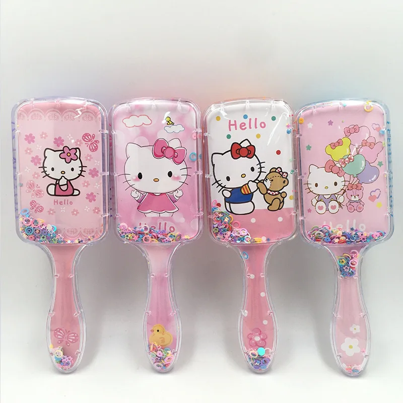 

Miniso мультфильм анимация Hello Kitty серия Kawaii Дети зыбучий песок массаж на воздушной подушке расческа для волос подушка безопасности Расческа праздничный подарок