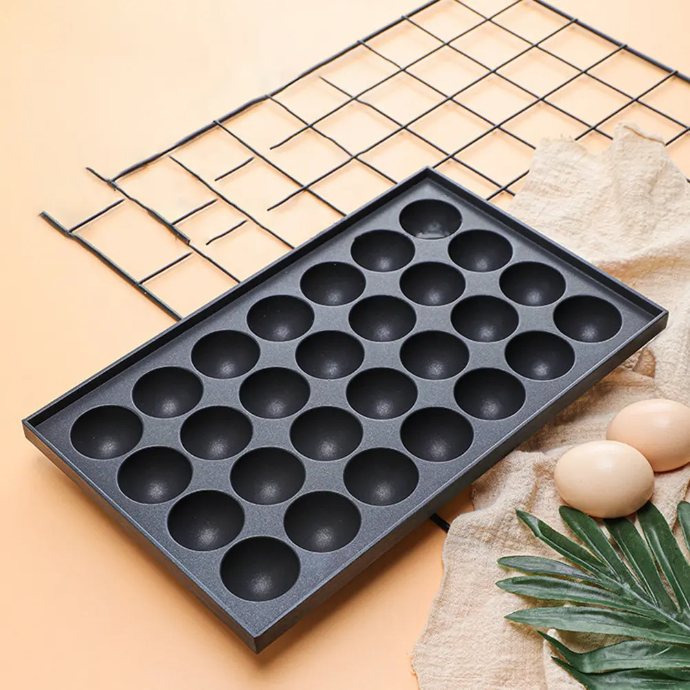 

1Pcs 28-Hole Nonstick Aluminum Baking Tray Fish Balls Takoyaki Mold for Octopus Meat Balls Egg Grill Plate Kitchen Utensil