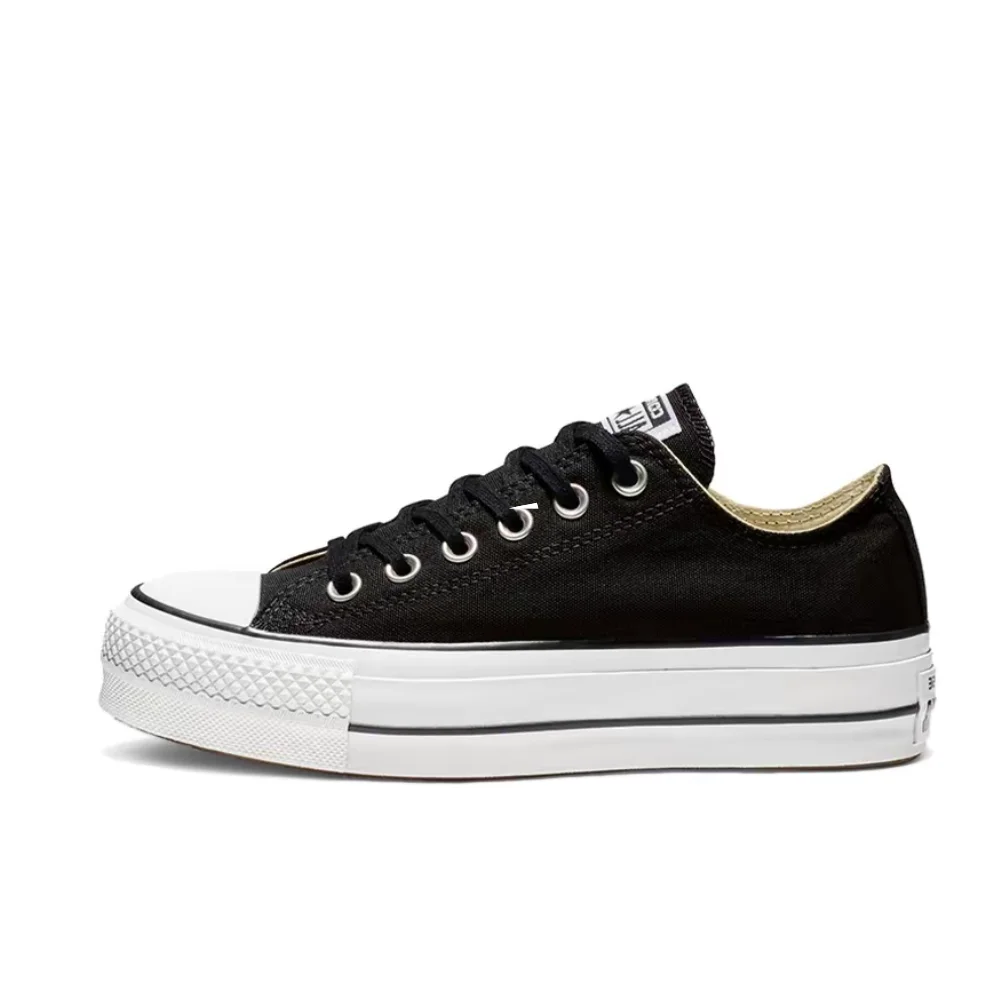 Converse All Star Lift Platform Low-Top Sneakers–Black/White,Lightweight Design,Non-Slip Traction Outsole&Durable Unisex 560250C