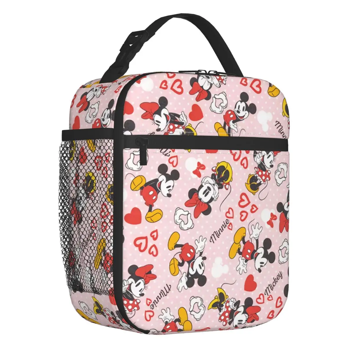 Borsa termica per il pranzo isolata con Manga a forma di cuore di topolino personalizzata per le donne Resuable Cooler Thermal Bento Box Work School