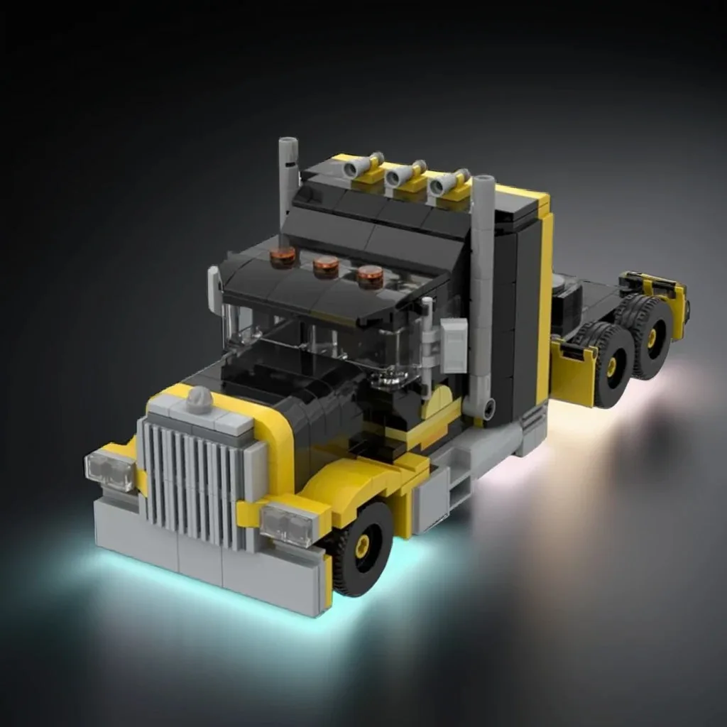 

491pcs MOC American Semi Trucks Long Haul Big Rigs Highway King DIY Model Building Blocks Birthday Toys Gift